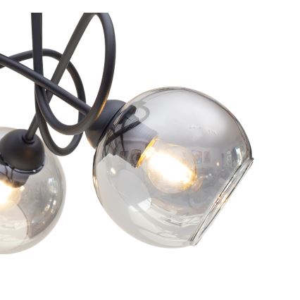Candeeiro integrado LATIL 5xE27/60W/230V preto
