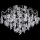 Candeeiro  integrado LED 4xE27/60W/230V + 4xLED/3W diâmetro 40 cm cromado brilhante