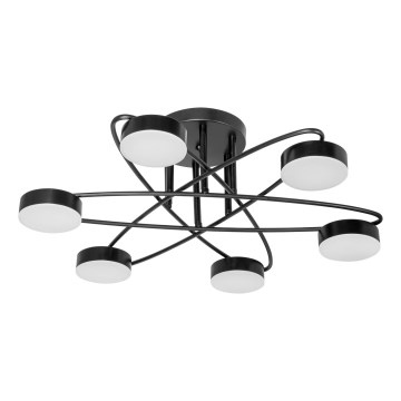 Candeeiro  integrado LED 6xLED/7W/230V preto