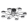 Candeeiro  integrado LED 8xLED/7W/230V preto
