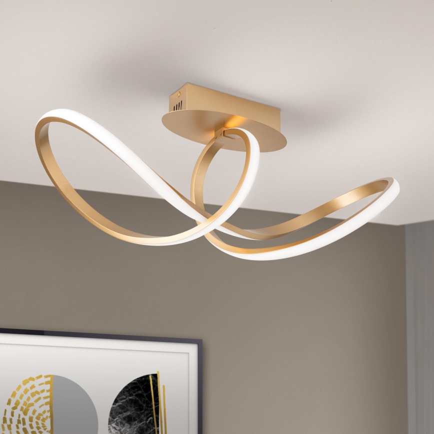Candeeiro integrado LED com regulação CIRCUS LED/30W/230V dourado