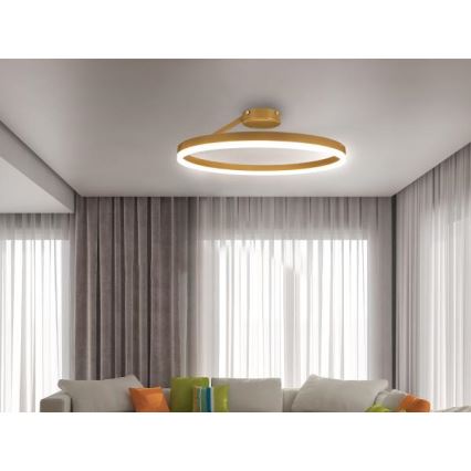 Candeeiro integrado LED com regulação LED/40W/230V 3000-6500K dourado + comando