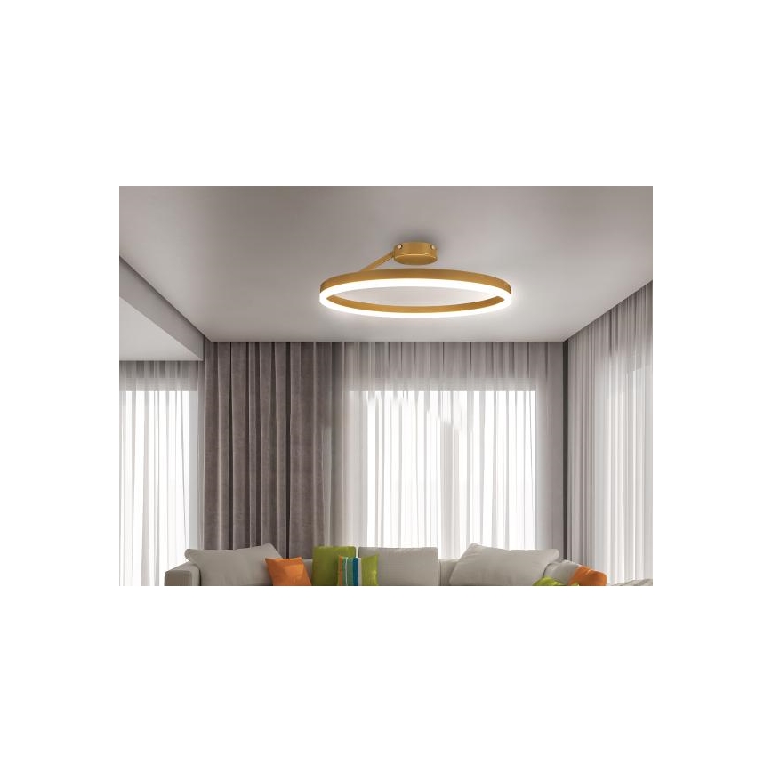 Candeeiro integrado LED com regulação LED/40W/230V 3000-6500K dourado + comando