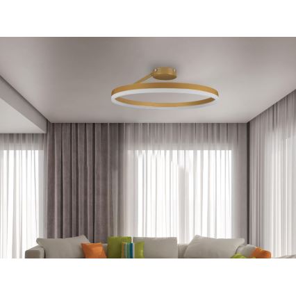 Candeeiro integrado LED com regulação LED/40W/230V 3000-6500K dourado + comando