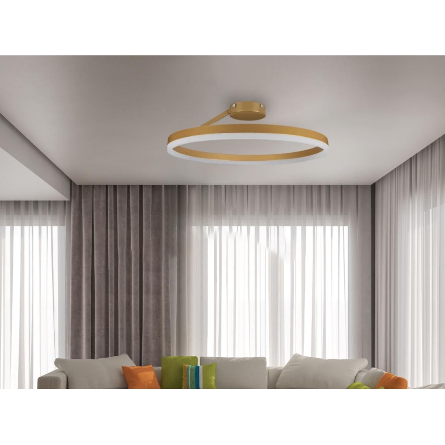 Candeeiro integrado LED com regulação LED/40W/230V 3000-6500K dourado + comando
