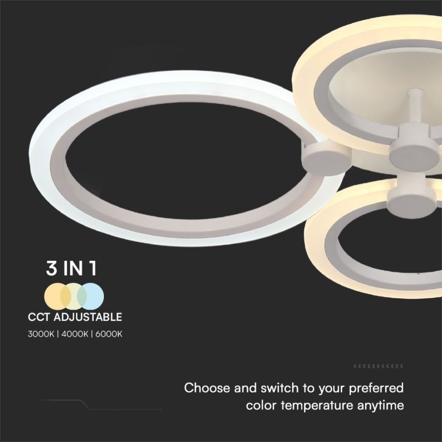 Candeeiro integrado LED com regulação LED/45W/230V 3000-6500K + comando