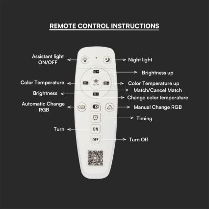 Candeeiro integrado LED com regulação LED/70W/230V 3000-6500K + comando