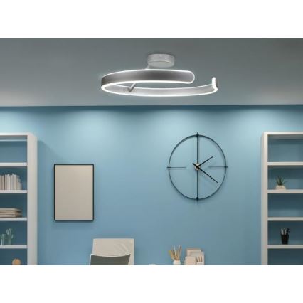 Candeeiro integrado LED com regulação LED/72W/230V 3000-6500K cromado mate + comando