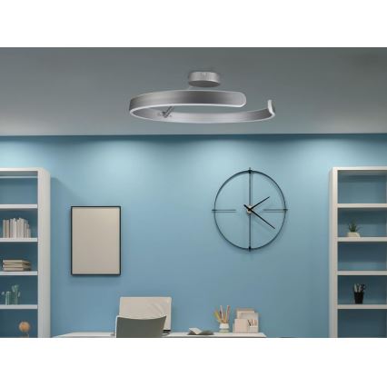 Candeeiro integrado LED com regulação LED/72W/230V 3000-6500K cromado mate + comando