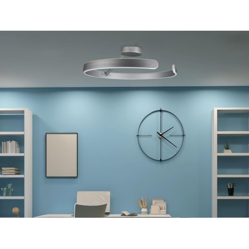 Candeeiro integrado LED com regulação LED/72W/230V 3000-6500K cromado mate + comando