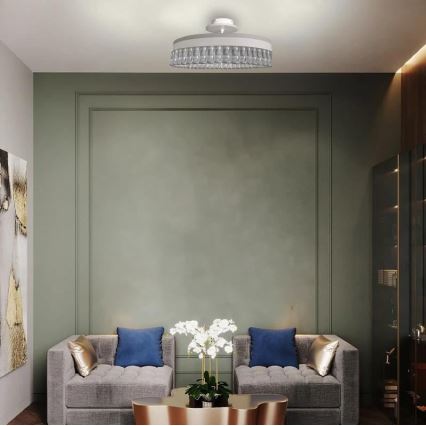 Candeeiro de cristal integrado LED com regulação LED/75W/230V 3000-6500K branco + comando