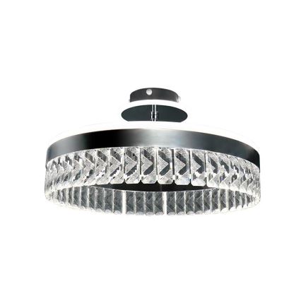 Lustre em cristal de superfície regulável LED/75W/230V 3000-6500K cromado mate + comando