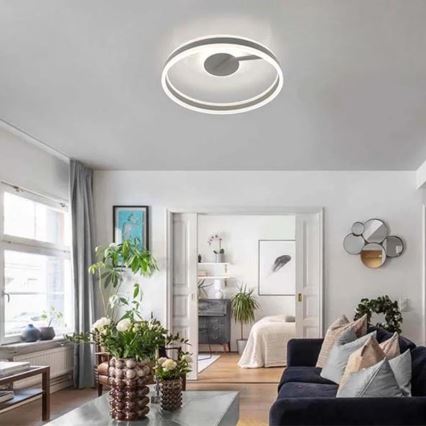 Candeeiro integrado LED com regulação LED/86W/230V 3000-6500K branco + comando
