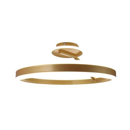 Candeeiro integrado LED com regulação LED/86W/230V 3000-6500K dourado + comando