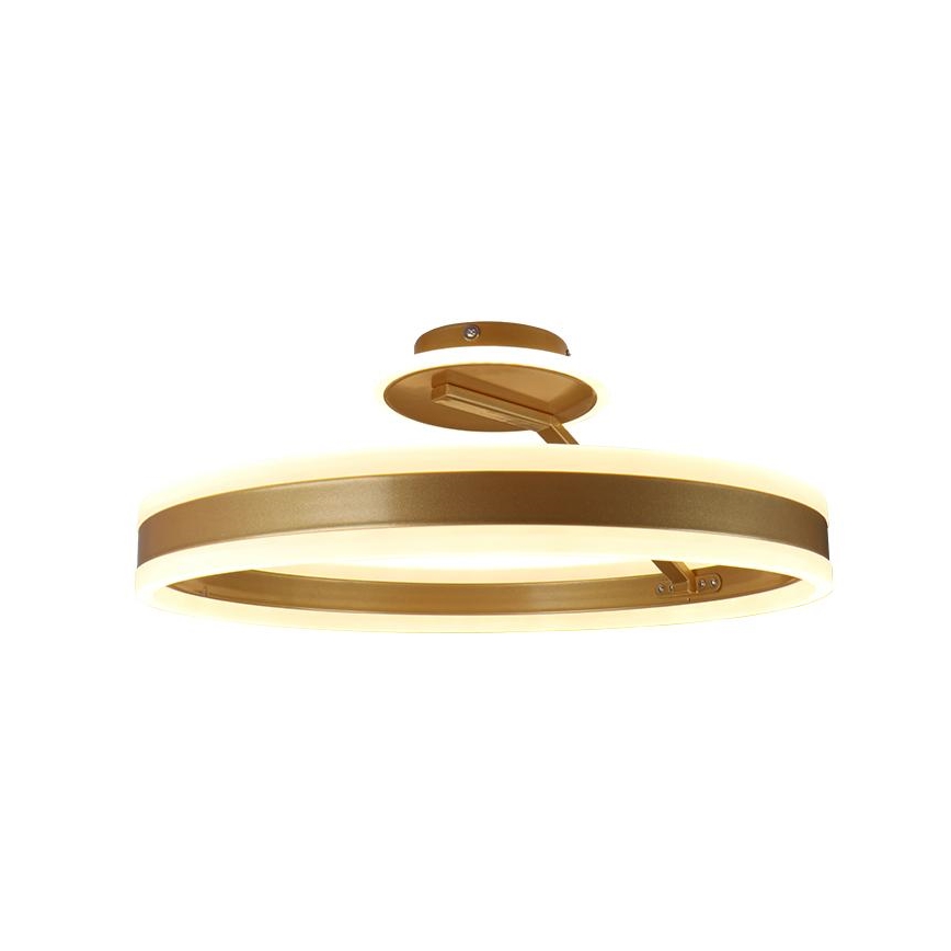 Candeeiro integrado LED com regulação LED/86W/230V 3000-6500K dourado + comando