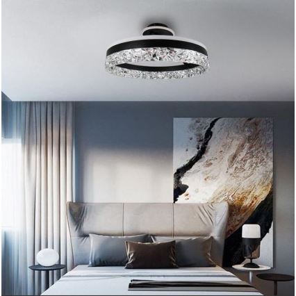 Candeeiro integrado LED com regulação LED/86W/230V 3000-6500K preto + comando