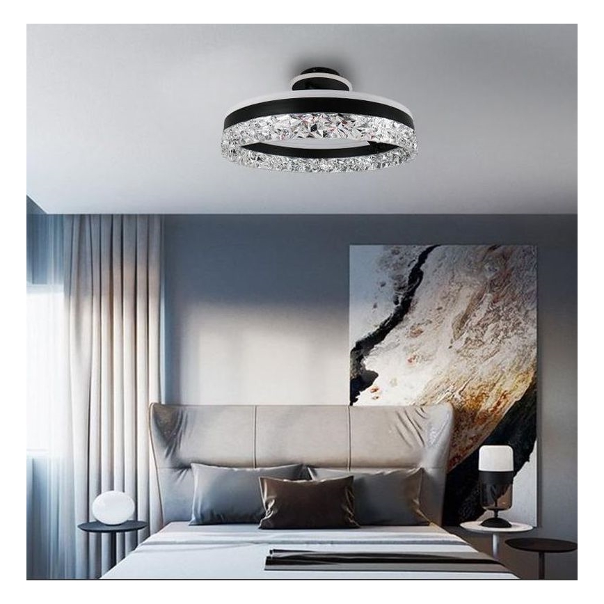 Candeeiro integrado LED com regulação LED/86W/230V 3000-6500K preto + comando