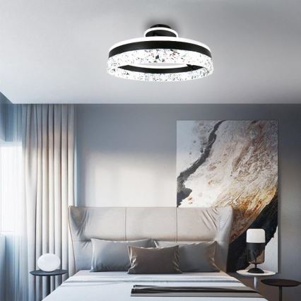 Candeeiro integrado LED com regulação LED/86W/230V 3000-6500K preto + comando