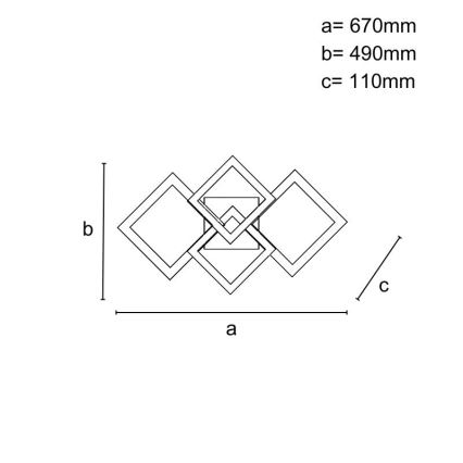 Candeeiro integrado LED com regulação LED/95W/230V 3000-6500K + comando