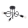 Candeeiro integrado LOOP 3xE27/15W/230V preto