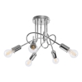 Candeeiro integrado LOOP 5xE27/15W/230V cromado brilhante