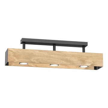 Candeeiro integrado MAISON 3xGU10/8W/230V castanho/carvalho