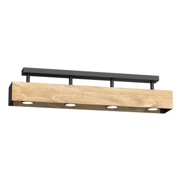 Candeeiro integrado MAISON 4xGU10/8W/230V castanho/carvalho