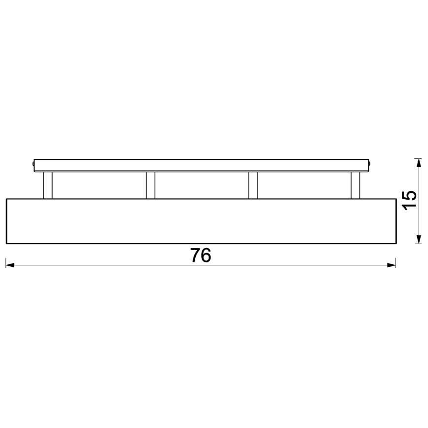 Candeeiro integrado MAISON 4xGU10/8W/230V castanho/carvalho