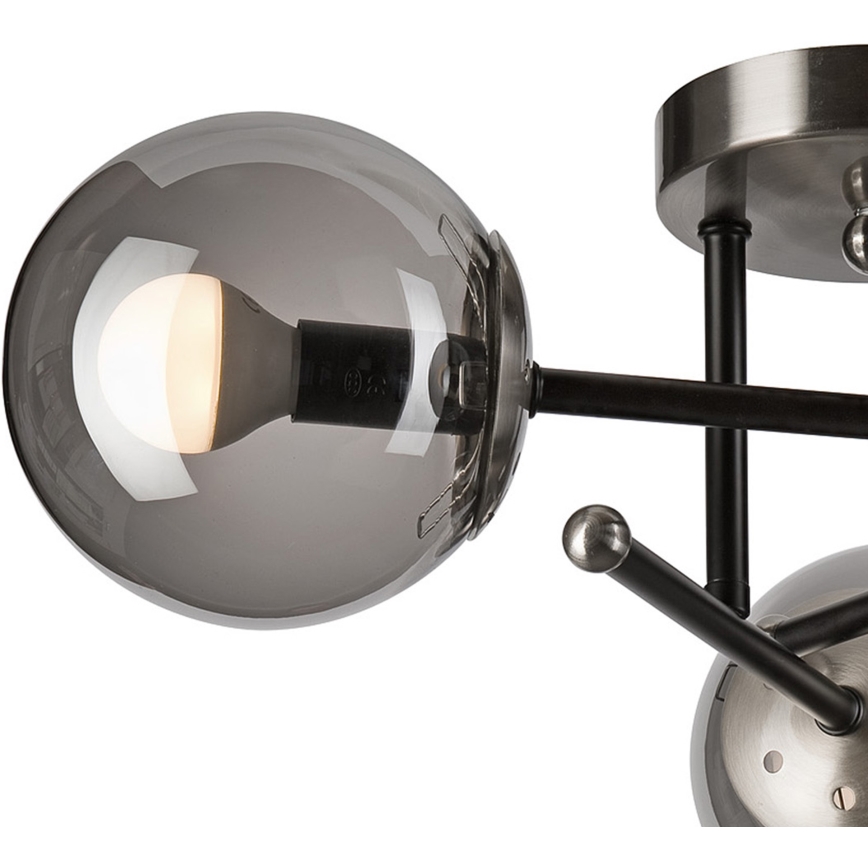 Candeeiro integrado MALENA 3xE14/5W/230V preto/cinzento
