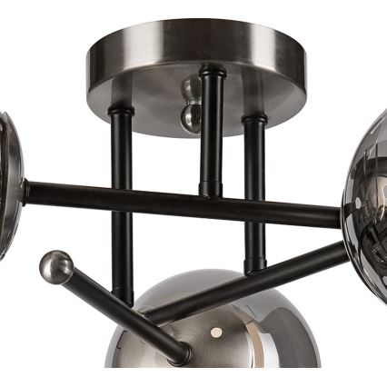 Candeeiro integrado MALENA 3xE14/5W/230V preto/cinzento