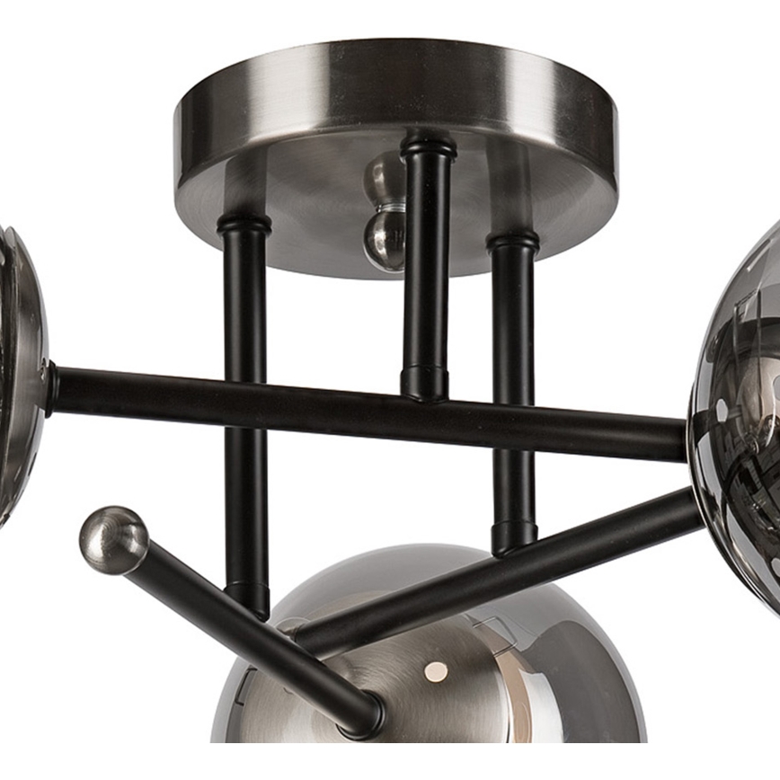 Candeeiro integrado MALENA 3xE14/5W/230V preto/cinzento