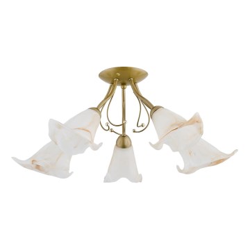 Candeeiro integrado MARCELLO 5xE14/10W/230V dourado