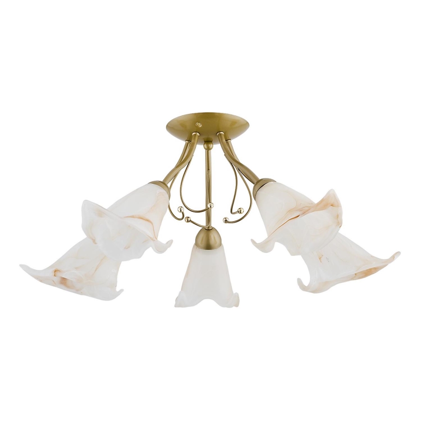 Candeeiro integrado MARCELLO 5xE14/10W/230V dourado