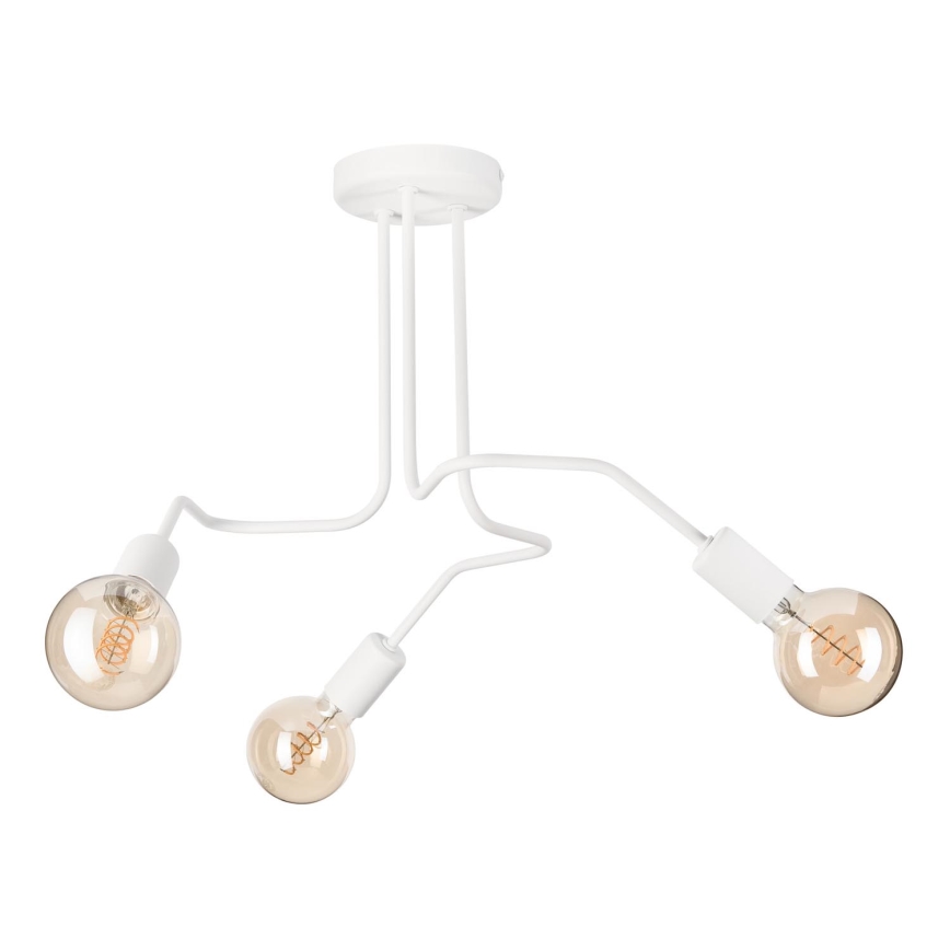 Candeeiro integrado MATYLDA 3xE27/60W/230V branco