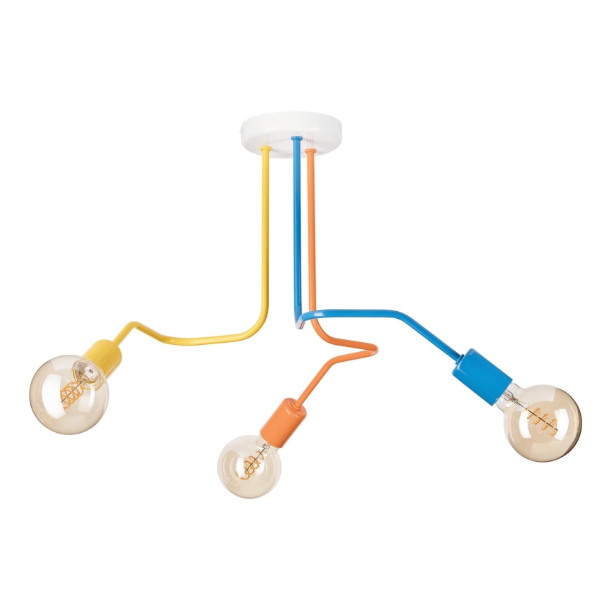Candeeiro integrado MATYLDA 3xE27/60W/230V colorido