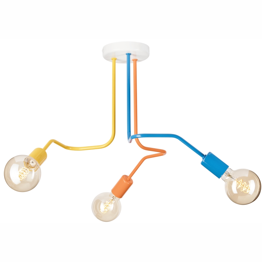 Candeeiro integrado MATYLDA 3xE27/60W/230V colorido