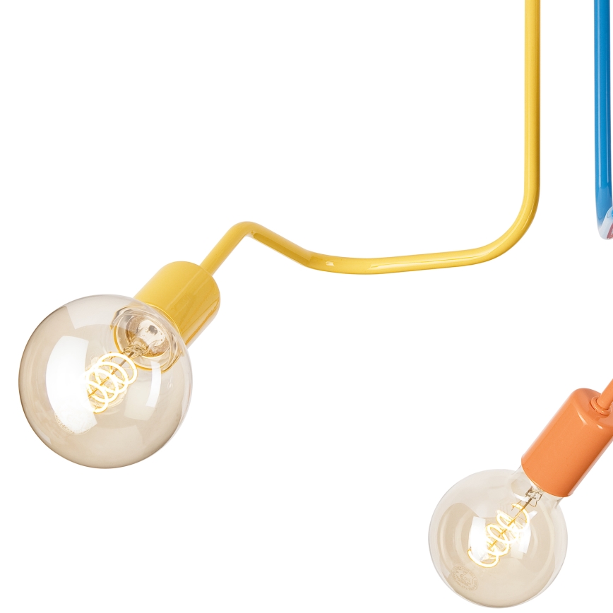 Candeeiro integrado MATYLDA 3xE27/60W/230V colorido