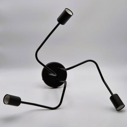 Candeeiro integrado MATYLDA 3xE27/60W/230V preto