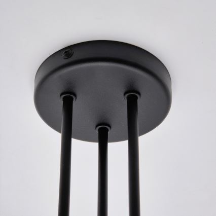 Candeeiro integrado MATYLDA 3xE27/60W/230V preto