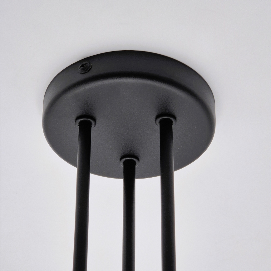 Candeeiro integrado MATYLDA 3xE27/60W/230V preto