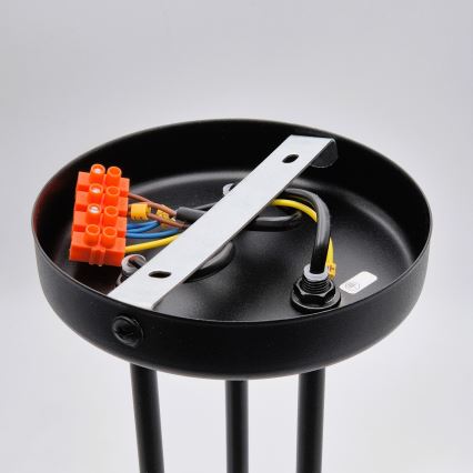 Candeeiro integrado MATYLDA 3xE27/60W/230V preto