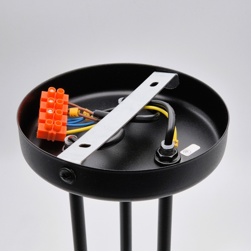 Candeeiro integrado MATYLDA 3xE27/60W/230V preto