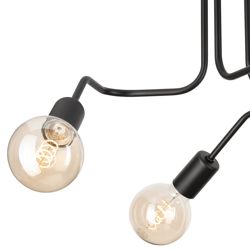Candeeiro integrado MATYLDA 3xE27/60W/230V preto