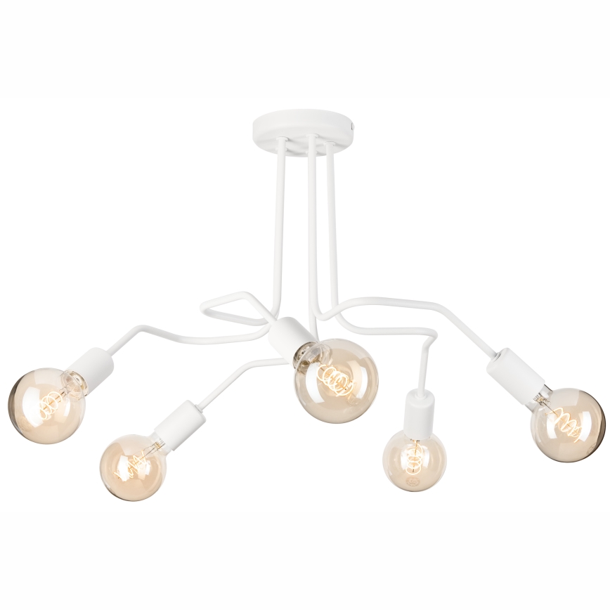 Candeeiro integrado MATYLDA 5xE27/60W/230V branco