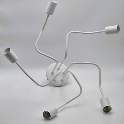 Candeeiro integrado MATYLDA 5xE27/60W/230V branco