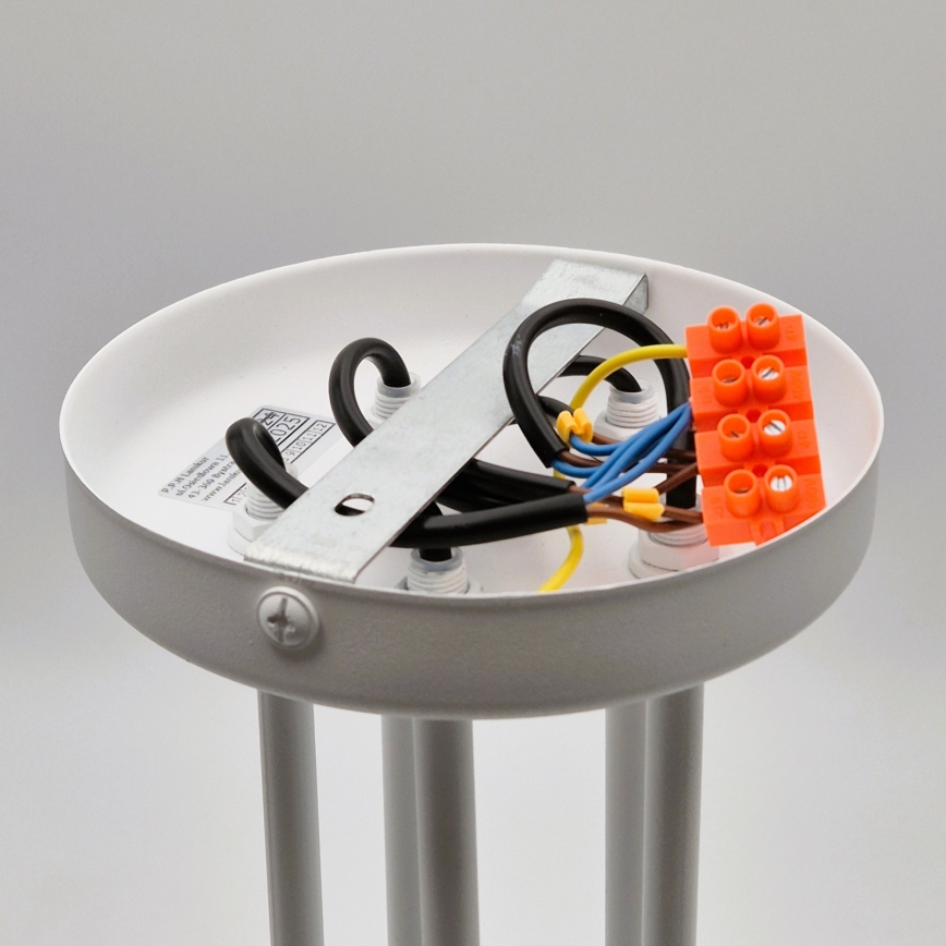 Candeeiro integrado MATYLDA 5xE27/60W/230V branco