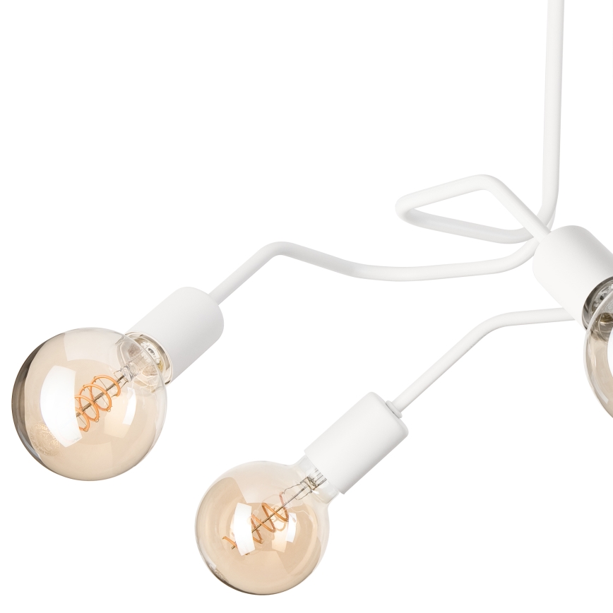 Candeeiro integrado MATYLDA 5xE27/60W/230V branco