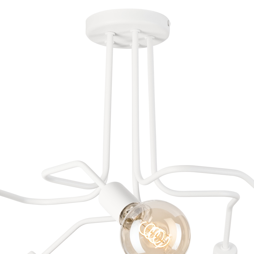 Candeeiro integrado MATYLDA 5xE27/60W/230V branco