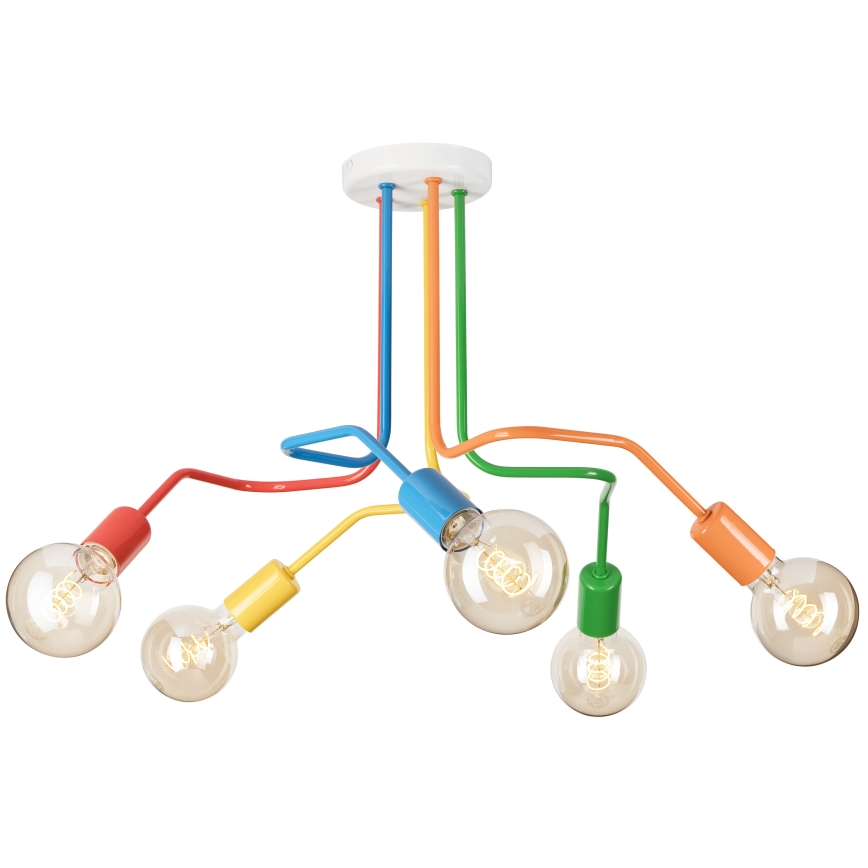 Candeeiro integrado MATYLDA 5xE27/60W/230V colorido