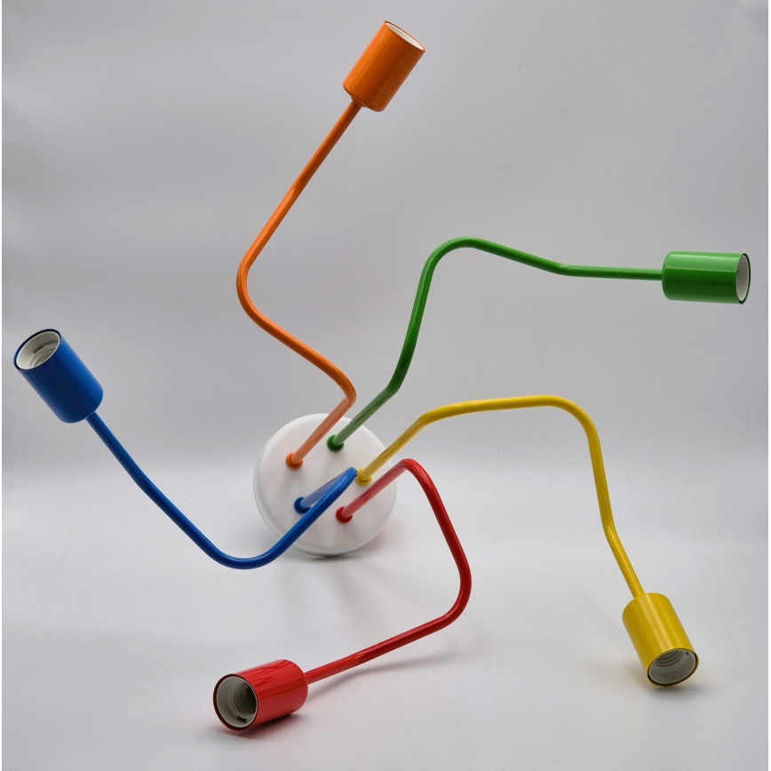 Candeeiro integrado MATYLDA 5xE27/60W/230V colorido